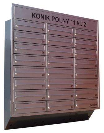 WNj INOX/RAL układ skośny półek 1